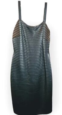 R&M RICHARDS Tank dress Gun Metal Gray Sz 14 EUC